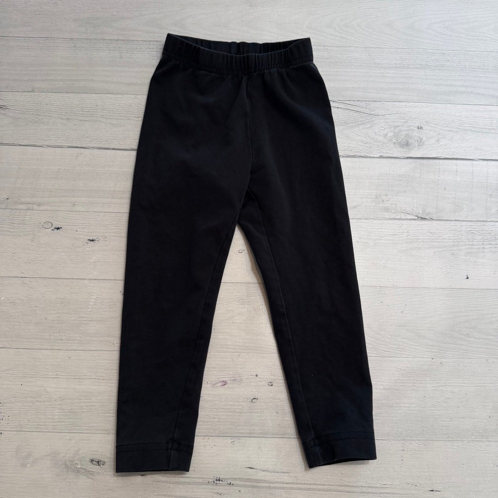 Hanna Andersson girls black cotton leggings 90/3